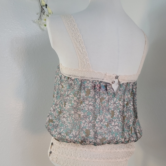 WISH ROMANTIC LACE SHEER SILKY FEEL VINTAGE INSPIRED FLORAL WOMEN'S SIZE XS - Picture 11 of 16